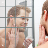 Honana BX-231 16Pcs Bathroom Removeable Self-adhesive Mosaic Tiles Mirror Wall Stickers Home Decor