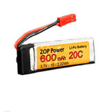 ZOP Power 3.7V 600mAh 1S 20C Lipo Batteri JST Plug