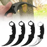Oyun paslanmaz çelik pençe bıçak Outdoor taşınabilir bıçak zımpara siyah beyaz noktalar titanium kesici