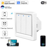 Homekit WiFi Smart Light Wall Key Switch for No Neutral Or With Neutral Line Remote Control Work with Apple HomeKit Siri Voice