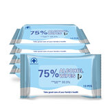 10Pcs/Bag Portable Household Disposable Alcohol Wet Wipes Antiseptic Cleaning Sterilization Paper for Healthcare