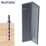 RUITOOL Aluminum Alloy Drill Bit Depth Stop Collar Locator Woodworking Gauge with Magnetic Strip for Measuring Saw Blade Height and Locating Drill Bit Limit Rings English and Metric Units