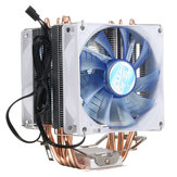 Ventilateur de refroidissement de dissipateur de chaleur CPU en cuivre à LED bleue 3 broches de 92 mm pour Intel LGA775 / 1156/1155 AMD AM2 / 2+ / 3
