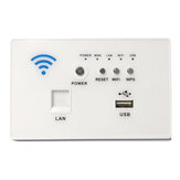 300Mbps 118-Typ Wand eingebettet Router Wireless AP Panel Router WPS WiFi Repeater Extender 1500mA USB-Ladedose