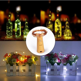 Luce notturna a forma di tappo di bottiglia di vino con 15LED alimentati a batteria per feste di Natale