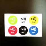 6 unids Ntag213 144byte Capacidad NFC Color Etiqueta de Tarjeta de Etiqueta Electrónica Teléfono Disponible Etiquetas Adhesivas RFID