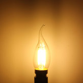 Dimmable AC220V B22 C35 4W Warm White LED Filament COB Retro Edison Light Bulb