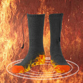 Зимние электрические носки с подогревом на 5 В, перезаряжающиеся, с регулировкой температуры, теплые носки для ног, унисекс для кемпинга, походов, лыжных гонок