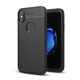 Bakeey™ Anti Fingerprint Soft TPU Litchi Leather Case Cover for iPhone X/7/8/7Plus/8Plus/6Plus/6sPlus