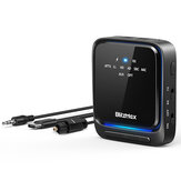 Trasmettitore Ricevitore Bluetooth V5.2 apt adattivo a bassa latenza HiFi Sound Trasmissione in fibra ottica Dual Link Pairing 2 in 1 Mini adattatore portatile audio per PC TV Laptop Speaker BlitzMax BT06