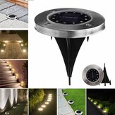 12 diod LED zasilanych energią słoneczną Lampa pod ziemią Zewnętrzna ścieżka Garden Decor