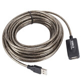 Chip USB2.0 Sinyal Amplifikasyonu Kablosuz Ağ Kartı Genişletici ile 10M USB Uzatma Kablosu