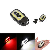 Mini přenosná USB dobíjecí COB LED svítilna na klíče s řetězem, pracovní světlo, venkovní kempová lampa