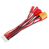 Cable de carga equilibrada para batería de Lipo con conectores JST Plug y XT60 Plug, 22AWG y 10 cm de largo