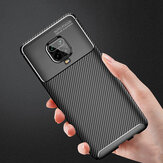 Bakeey Luxury Carbon Fiber Pattern Shockproof Silicone Protective Case for Xiaomi Redmi Note 9S / Redmi Note 9 Pro / Redmi Note 9 Pro Max Non-original