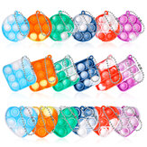 12/18 darabos Mini Bubble Fidget érzékszervi játékok készlete átmeneti színváltozással, színes és vicces irodai nyugtalanító játékok oktatási kirakó játék