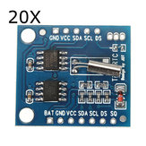 20 db I2C RTC DS1307 AT24C32 valós idejű óra modul AVR ARM PIC SMD-hez