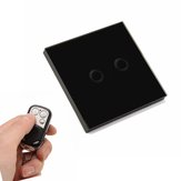 Luxus-Kristall-Touch-Panel 2-Ring-LED-Wand-Smart-Schalter-Steckdosenplatte