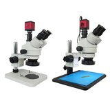 Efix 0.7-45X 13MP trinokularowy stereoskopowy mikroskop lutowniczy stojak obiektyw aparat cyfrowy do naprawy zestawy narzędzi do telefonów komórkowych