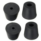 4 piezas de protectores de goma para patas de silla o mesa de color negro de 20×15×17 mm
