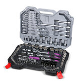 Minleaf ML-TS1 Ensemble d'outils de réparation automobile multifonctionnel de 120 pièces en CR-V avec clé de couple et clés à cliquet Ensemble d'outils de réparation automobile