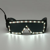 Białe okulary LED rozświetlają świetlistą oprawę na nocnych imprezach w klubach