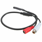 Sensible Audio Pickup Mic Microphone Câble Pour Système de Sécurité CCTV Covert DVR Caméra