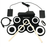 Digitale draagbare oprolbare elektronische drumkits met pedaal drumstokken