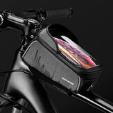 ROCKBROS 1L Bike Phone Front Frame Bag 4.7-6.5inch Phone Mount Pack Waterproof Front Frame Bag Touch Screen Case Bicycle Cycling