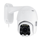 Telecamera IP esterna PTZ con 8 LED HD 1080p, panoramica, inclinazione, zoom 5X e visione notturna a infrarossi per sicurezza di rete
