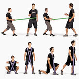 Conjunto de 4 faixas elásticas de resistência de 8-85 lb e 2080x4.5 mm, resistentes, para treino de exercícios pesados, pilates, academia e fitness, com bolsa de yoga