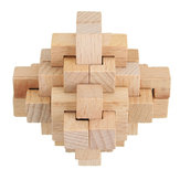 Giochi di blocco Kong Ming per bambini: Dimensione di assemblaggio delle sfide dei giocattoli in legno IQ 3D Puzzle Cube