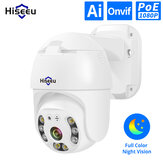 Hiseeu H.265 1080P POE PTZ IP-camera 4X digitale ZOOM 2MP CCTV IP-camera ONVIF voor POE NVR-systeem Waterdicht buiten 48V
