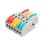 Connecteur de fil rapide LT-633 3 entrées 6 sorties Séparateur électrique universel de conducteur de câble pour blocs terminaux pour éclairage LED