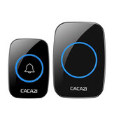 CACAZI LED Smart Doorbell Водонепроницаемый 300M Дистанционный Мини Беспроводной Дверной Звонок 38 Мелодии 20-85дБ Звонок на Дверь