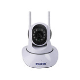 ESCAM G02 كاميرا IP IR بتقنية WiFi بدقة 720 بكسل ودوران بزاوية تصل إلى 360 درجة مع دعم منصة ONVIF والتخزين يصل إلى 128 جيجابايت