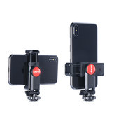 Ulanzi ST-06 360 Degree Rotation Vertical Bracket Phone Clip Holder Clamp Mount with Cold Shoe