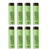 8 stuks NCR18650B 3400mAH 3.7 V Onbeschermde oplaadbare Li-ion batterij
