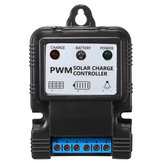 Controlador de carga PWM de 6V/12V 5A/10A para painéis solares com indicador LED inteligente