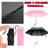 5 Folding Mini Umbrella UPF40+ Anti-UV Waterproof 6 Rids Sunshade