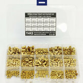Suleve MXBN11 420Pcs M2 M3 M4 M5 Metric Female Thread Brass Knurled Nut Threaded Insert Embedment Nuts Assortment Kit