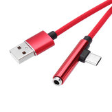 Bakeey 2 in 1 Type C 3.5mm Jack Audio AUX Fast Charging Data Cable 1M For Oneplus 6 Mi8 S9