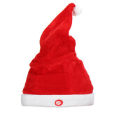 Creative Soft Electric Musical Christmas Hat Size Adjustable Santa Claus Hat