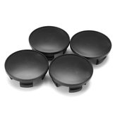 4 insignias de plástico negro de 54 mm para tapacubos de centro de rueda del coche Mini Cooper