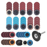 Drillpro 70pcs Sanding Discs Set 2'' Type R Roll Lock Discs Pads Sanding Abrasives US