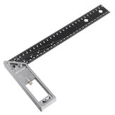 30CM Double-sided Metric Scale Stainless Steel Ruler Die Cast Aluminum Handle Ruler Measuring Tool