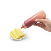 Garrafas transparentes de plástico 1/4/6/8X para molho de ketchup, óleo, 8/12/16/24 oz Ferramenta de tempero