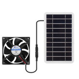 Kit de painel solar poutigaátil de 10W Dual «DC» 5V Carregadou USB Kit de controladou de energia solar com ventiladoues