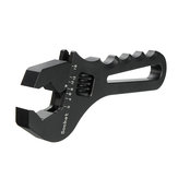 Llave ajustable de aluminio AN3-AN16, herramienta de ajuste de la llave inglesa, negro