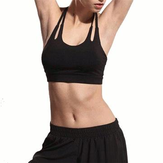 Shockproof Push Up Yoga Bra Double Strap Backless Running Sport Vest Bra Top